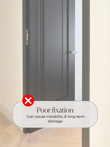 Poor fixation of the door frame can cause instability and long-term damage. I use proper techniques and materials to ensure every 'chaukhat' is securely and perfectly installed for lasting performance.
