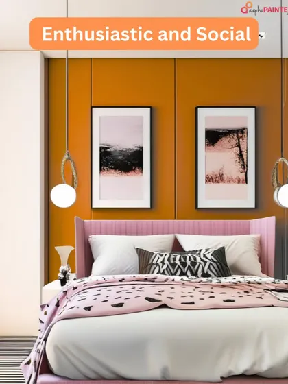 An orange accent wall can make a bedroom feel enthusiastic and social. It's a great way to inject energy and warmth into your personal space.