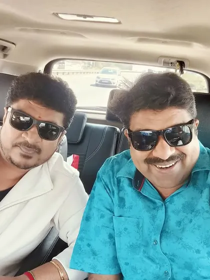 A selfie with my Maja Talkies colleague while heading to the Bigg Boss house. We always have a good time traveling together for work.