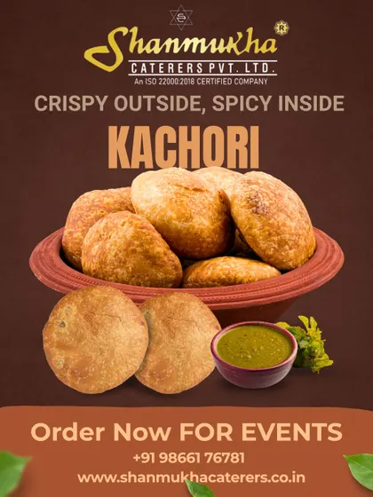 Our Kachori is crispy on the outside and filled with a spicy lentil stuffing on the inside. Order this popular snack for your events.
