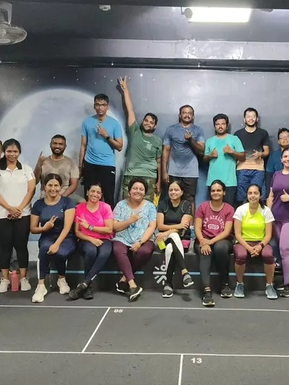 The heart and soul of my classes. Each photo captures a unique moment with my incredible community after a sweaty, joyful session. This is our shared victory lap.