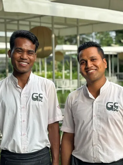 Kapil and Zakir, two of our star team members, ready to make your experience memorable.