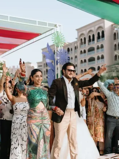 A breezy, chic brunch with a Cuban Jazz theme. The tropical prints, live jazz band, and champagne toasts created a relaxed yet sophisticated atmosphere for this daytime celebration.