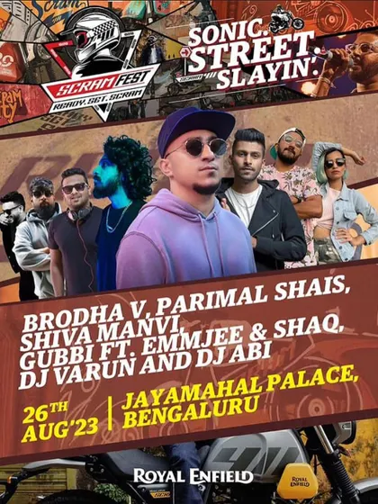 The artist lineup poster for Scramfest, where I performed alongside a diverse group of rappers and DJs.