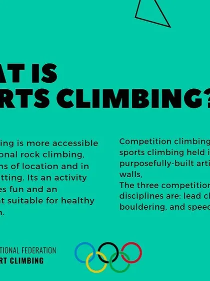 What is sports climbing? It's a more accessible form of rock climbing held on artificial walls, with disciplines like lead climbing, bouldering, and speed climbing. It's a fun and competitive sport for everyone.
