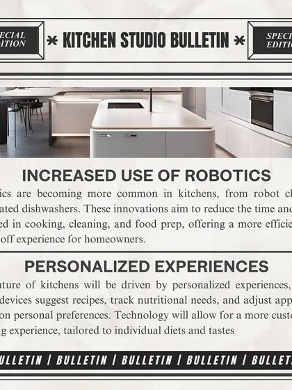 We are moving towards more personalized experiences, where smart devices can suggest recipes and adjust appliances based on your preferences. Robotics are also reducing the effort of cooking and cleaning.