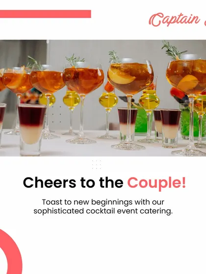 Cheers to your new beginning! Beyond food, I offer sophisticated cocktail and bar services. This setup for a wedding cocktail event features a range of beautifully crafted drinks, ready to toast the happy couple.