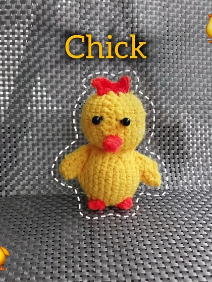 The final crochet chick, inspired by an emoji. I love fun and creative challenges like this.