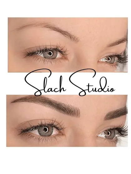 Here you can see the power of microblading to create structure and fullness. I used a precise hair-stroke technique to fill in sparse areas and define the arch, resulting in perfectly sculpted, natural-looking eyebrows that frame the eyes beautifully. This is a semi-permanent solution that lasts for years.