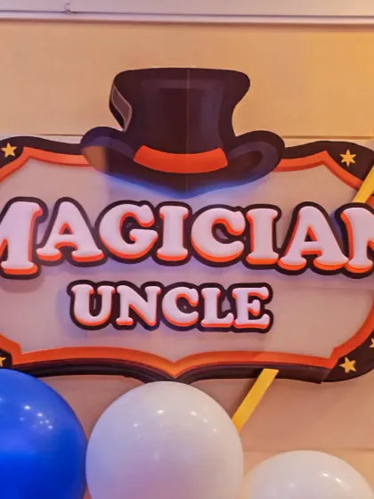 This is the logo for my 'Magician Uncle' brand. It represents the fun, friendly, and approachable style of magic I perform, especially for kids and family audiences.