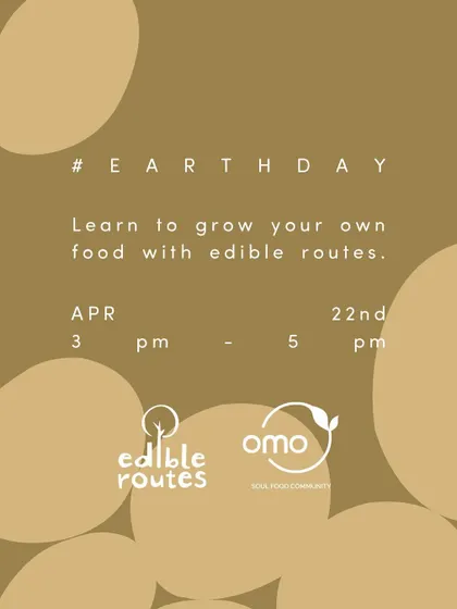 The official announcement for our Earth Day workshop in collaboration with OMO Cafe.