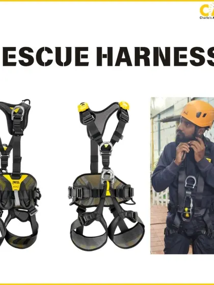 A rescue harness is a critical piece of equipment for our team, allowing them to safely access animals in high or difficult-to-reach places.