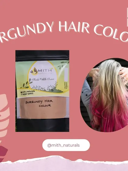My Burgundy Hair Colour, for those who want a beautiful reddish tint. This is a great natural alternative to chemical dyes that can damage your hair over time.