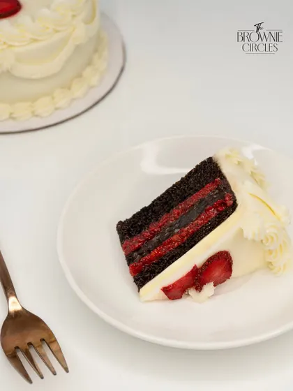 A sneak peek of our Valentine's menu with this rich Chocolate Strawberry slice, a preview of the love we're serving.