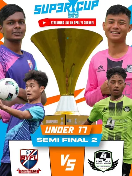 The official match poster for our U17 semifinal in the DPDL Super Cup.
