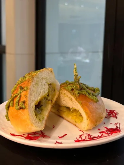 A look inside our Danish Vada Pav reveals the perfectly spiced potato filling. This dish is a testament to our ability to innovate while respecting the roots of traditional Indian flavours.