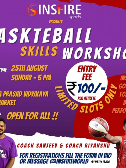 We are organizing our first basketball skills workshop in Khan Market. This is an opportunity for all ballers to get better. Limited slots available.