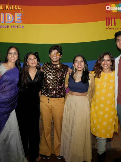 All smiles with our crew at the 'Naach.Khel.Pride' Bollywood fiesta.