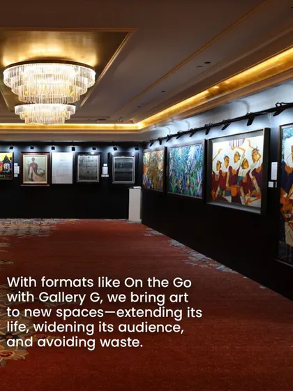 With formats like 'On the Go,' we bring art to new spaces, extending its life, widening its audience, and avoiding waste.