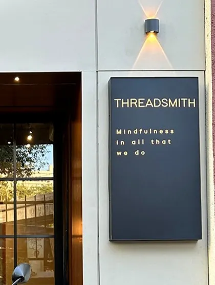 "Mindfulness in all that we do" is our motto. From using electric scooters for deliveries to choosing conscious fabrics, we take small steps every day to preserve the beauty of our planet.