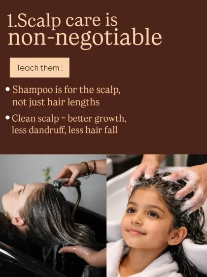 I believe that scalp care is non-negotiable. Many hair problems that appear in adulthood have roots in how we cared for our hair as children. A clean, healthy scalp is the foundation for better growth, less hair fall, and reduced dandruff.