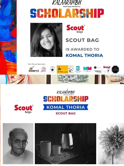 I was so happy to be awarded a scholarship prize from Kalaarambh from over 3,000 entries.