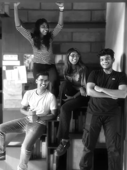 The team showing off their fun and energetic side.