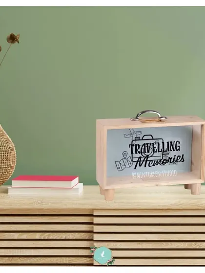 Encourage a love for travel and saving with our 'Travelling Memories' savings box. Shaped like a little suitcase, it's a perfect spot to save up for the next family adventure and looks great on a shelf.