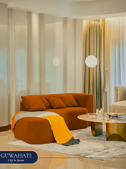This living room from my Guwahati project is a testament to bespoke lighting. The combination of architectural and decorative lighting creates a warm, brilliant, and inviting atmosphere.