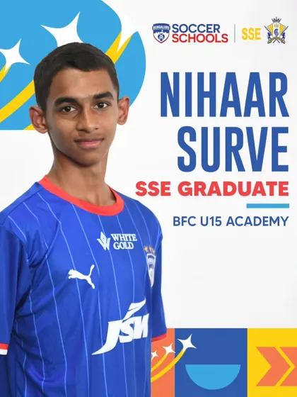 SSE graduate Nihaar Surve has earned a spot in the BFC U15 Academy and scored on his debut, proving the success of our partner programs and player pathway.