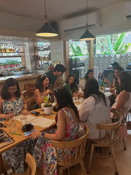 My workshops are perfect for private parties. Here's a glimpse of a birthday celebration where a group of friends spent the afternoon sketching, laughing, and making memories together.