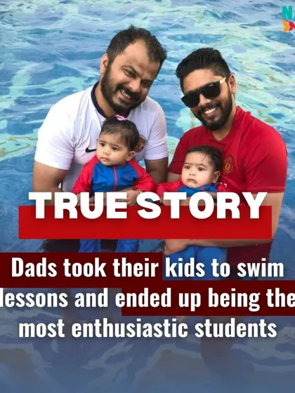 It's a true story. Dads often come for their kids but end up being the most enthusiastic students themselves!