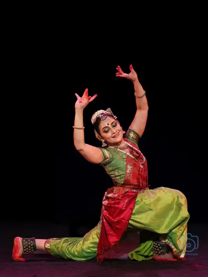 A powerful, grounded stance from the Soorya Parampara Festival, showing command of the stage.