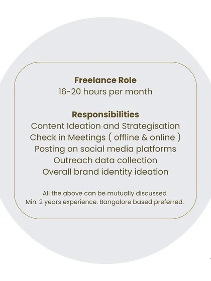 A hiring post for a freelance social media and content strategist. This shows that my firm, Window Works, is growing and that I am building a team.