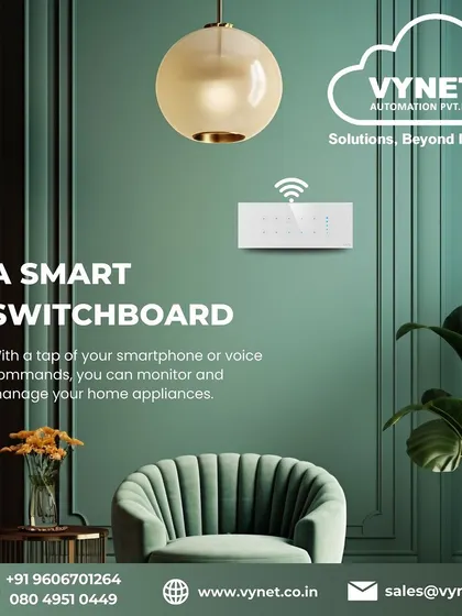 A single smart switchboard can become the brain of your room. We install these clean, minimalist panels that allow you to manage all your home appliances with a tap or a simple voice command.