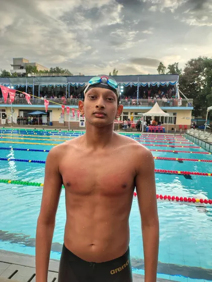 Dhrupad Ramakrishna after his 400m Freestyle gold.