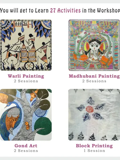 Explore the beauty of Indian folk art with sessions on Warli, Madhubani, Gond Art, and Block Printing. This workshop is a celebration of India's rich artistic traditions.