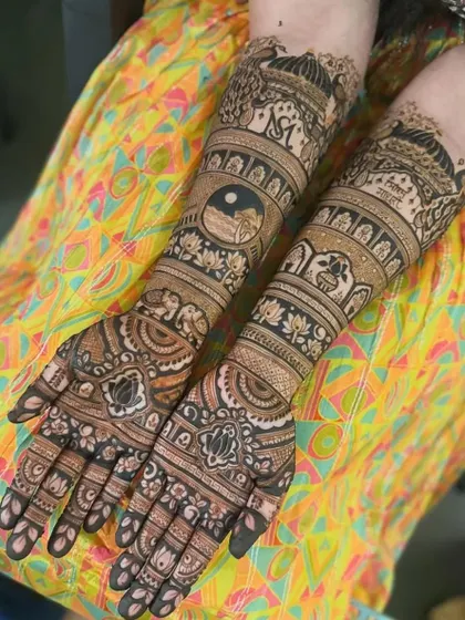 A unique design featuring a yin-yang symbol, elephants, and palace architecture, showing how I can blend different cultural symbols.