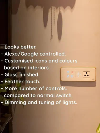 A list of benefits of our smart panels over traditional switchboards, including better looks, voice control, customization, and more.