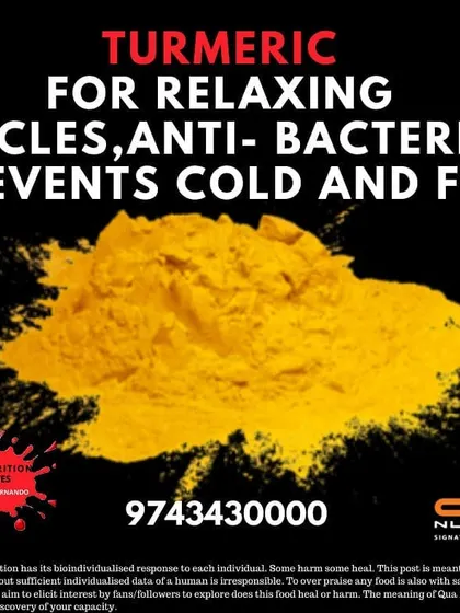 Turmeric is a star in my anti-inflammatory meal strategies. Its active compound, curcumin, is a potent antioxidant that can help prevent heart disease, improve symptoms of depression, and relax muscles.