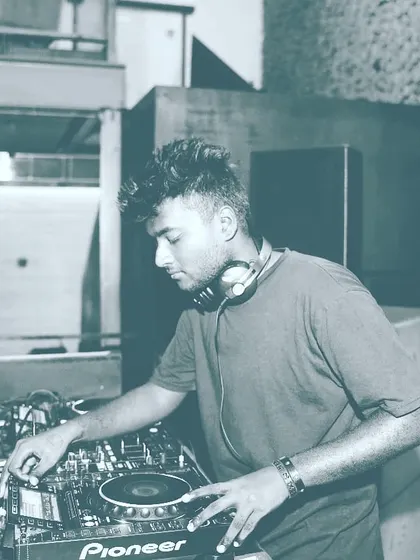 A creative shot from another great night. Learning to DJ is also about finding your own style, and I'm here to help you explore your musical identity.