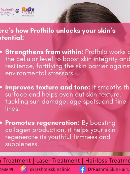 A detailed look at how Profhilo unlocks your skin's potential. It strengthens the skin barrier, improves texture by tackling sun damage and fine lines, and promotes regeneration by boosting collagen production.