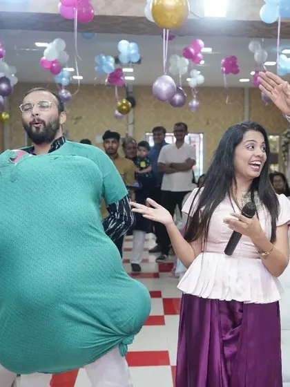 One of the most hilarious games for a baby shower. This 'pregnant belly' balloon game always results in a room full of laughter and is a great icebreaker.