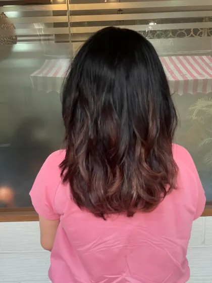 The back view shows the new, healthy ends and soft layers.