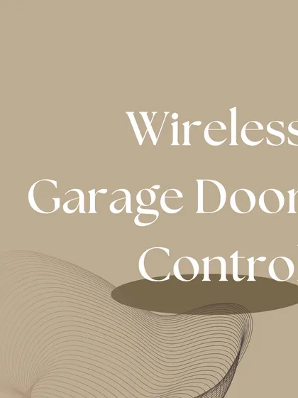This graphic introduces the concept of "Wireless Garage Door Control." It represents the freedom to manage your garage access remotely, without being tied to physical remotes or keypads.