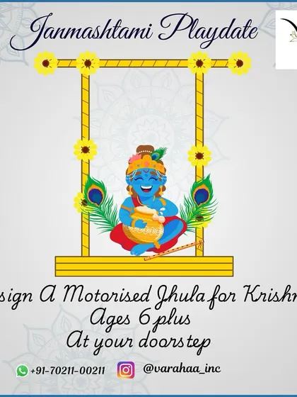 Krishna gets a tech twist for Janmashtami. In this at-your-doorstep playdate, kids build a motorized jhula (swing), exploring motors and motion in a playful afternoon that combines tradition with robotics.