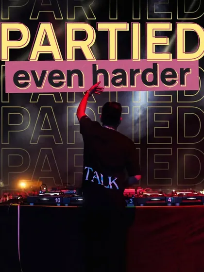 And we partied even harder. A DJ commanding the decks at a BITS festival, showcasing the epic party atmosphere we create.