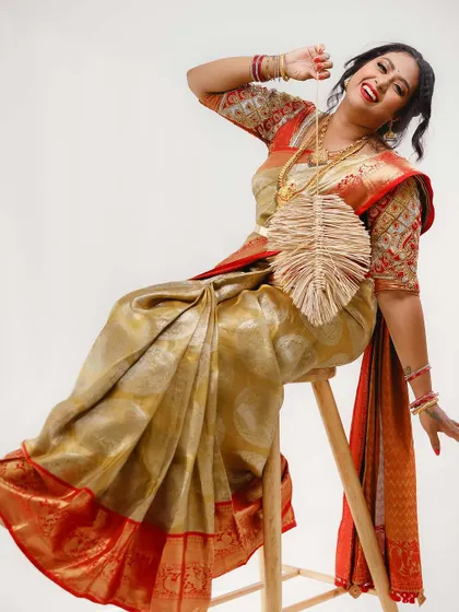 A fun and joyful pose from the shoot. I want my clients to feel comfortable and have a great time, whether it's their wedding day or a photoshoot.