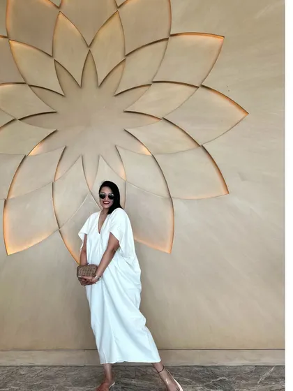 The beauty of a white kaftan is its simplicity and grace.
