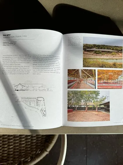 **'Architectures of Transition' Publication:** Our 'Geirghar' cattle shelter project was also included, recognized for its socially-inclined and environmentally-sensitive design approach.